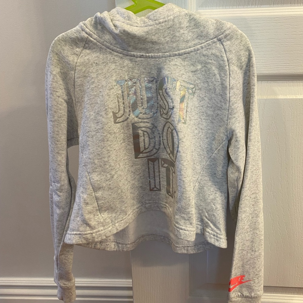 NIKE girls cropped hoodie Size M (9-10)